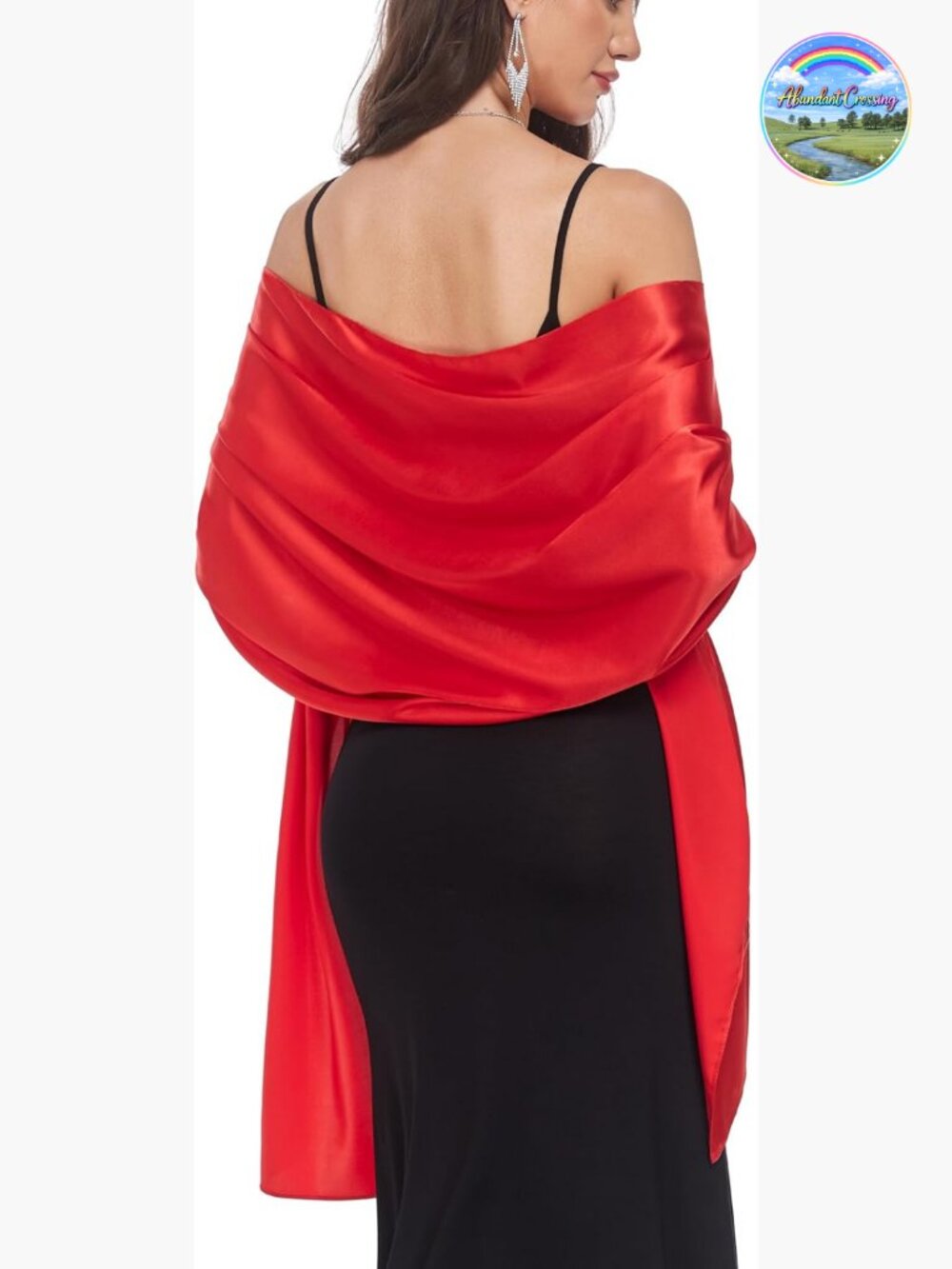 Satin Shawl Wrap for Evening Dresses Wedding Formal Scarf